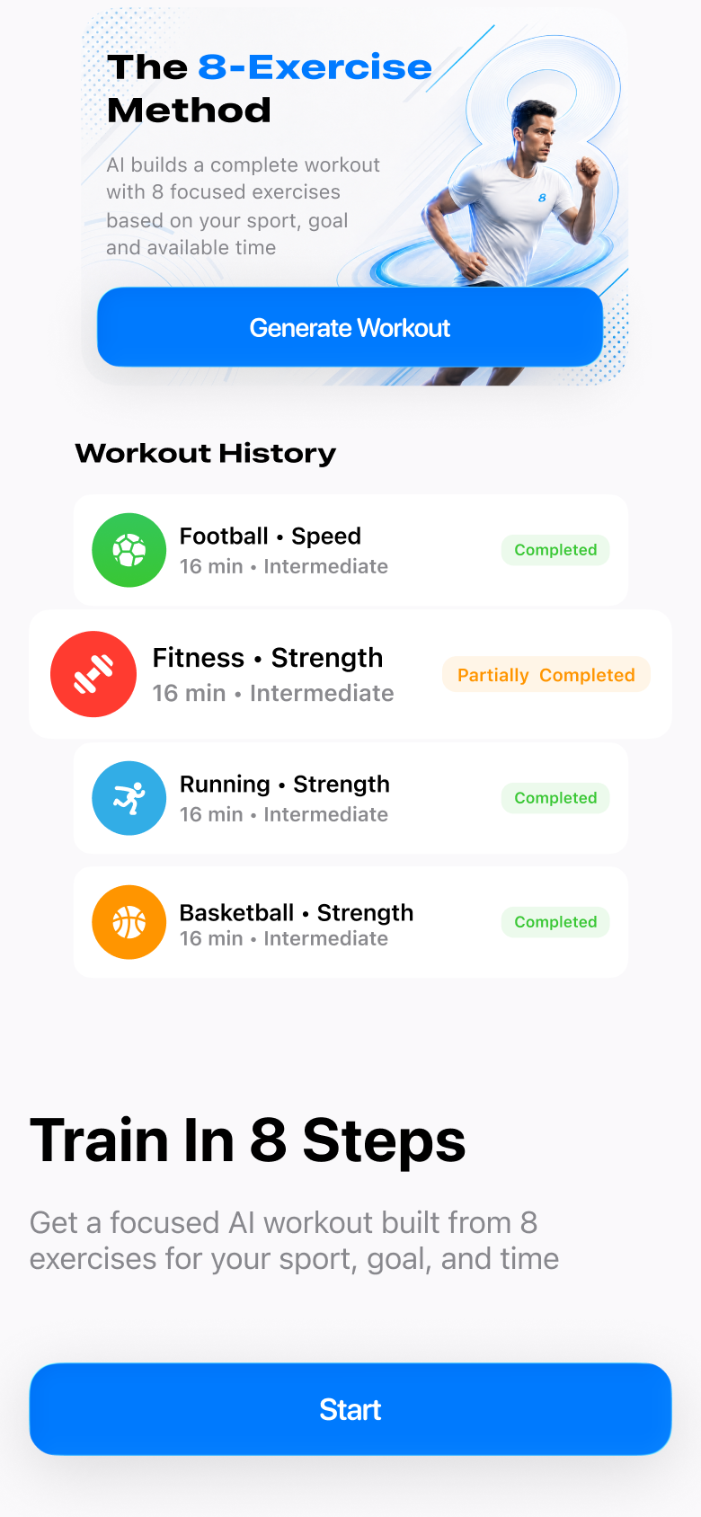 8xGear onboarding with the 8-exercise method