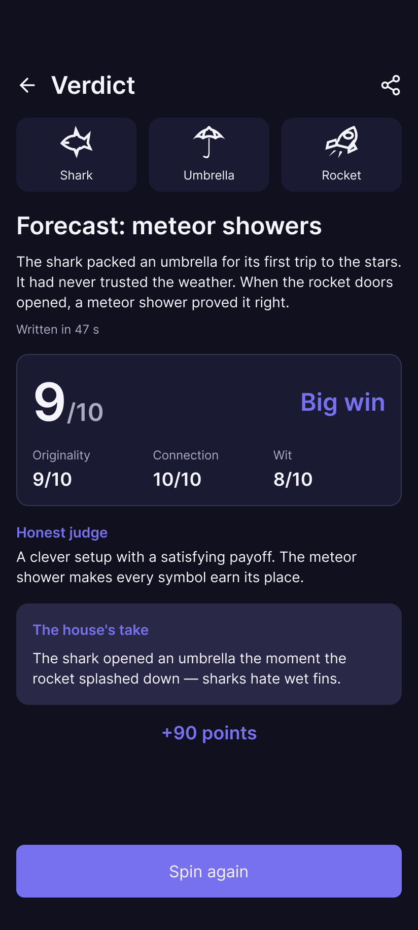 DAZED AI verdict with a 9 out of 10 score